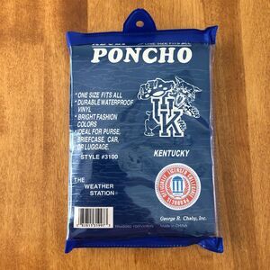 NEW VINTAGE Kentucky Wildcats Poncho Blue Unisex Adult OSFM Logo UK KY
